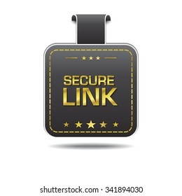 Secure Link golden Vector Icon Design