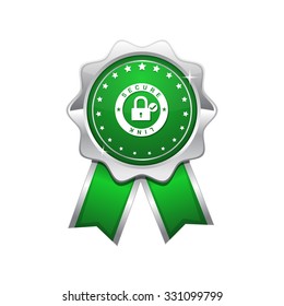 Secure Link Green Vector Icon Design
