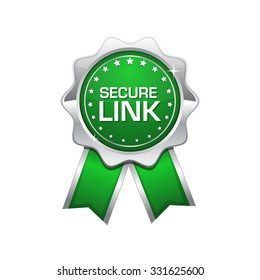 Secure Link Green Vector Icon Design
