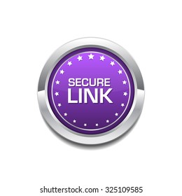Secure Link Purple Circular Vector Button