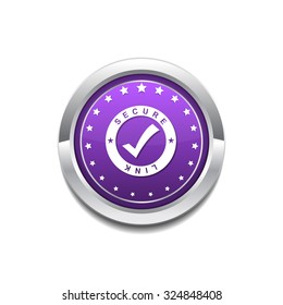 Secure Link Purple Vector Icon Button