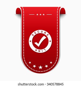Secure Link Red Vector Icon Design