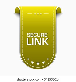 Secure Link Yellow Vector Icon Design