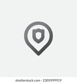 Secure Location Symbol Icon Vector Illustration