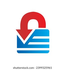 secure lock finance design logo