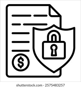 Secure Lock Icon Element For Design