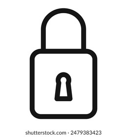 Secure Lock Icon Ideal for Data Privacy and Protection