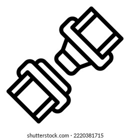 Secure lock icon outline vector. Seat car. Safety drive