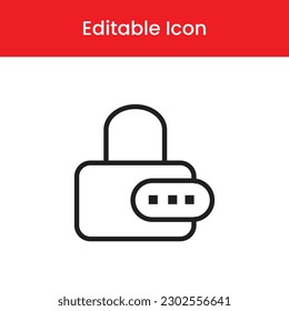 Secure lock icon, Secure lock outline icon, Secure lock vector icon