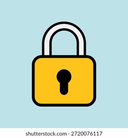 Ícone de bloqueio seguro, símbolo de cadeado para segurança cibernética, proteção de dados e privacidade