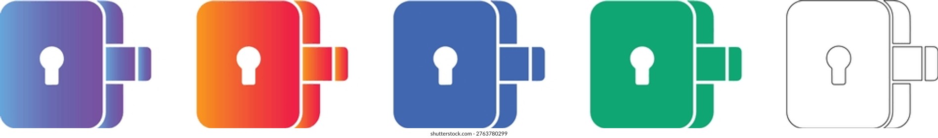 Secure Lock Icon Set vol 850