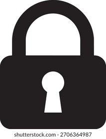 Um ícone de cadeado seguro, simbolizando segurança, proteção e controle de acesso. Ideal para conceitos de segurança, privacidade ou autenticação.