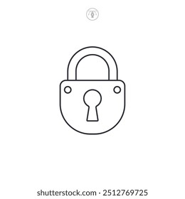 Secure Lock, Security system icon symbol vector illustration isolated on white background