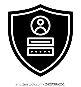 Secure Login icon line vector illustration