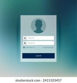 plantilla de formulario de página de inicio de sesión segura con vector de diseño de usuario y contraseña