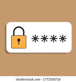 Secure login password. Good vector of social media, computers, laptops, web, applications etc.