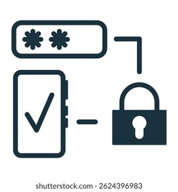 Secure login process using two factor authentication ensuring online safety and protecting user accounts on mobile devices