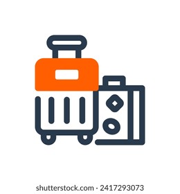 Secure Luggage Storage Area Vector Icon Illustration