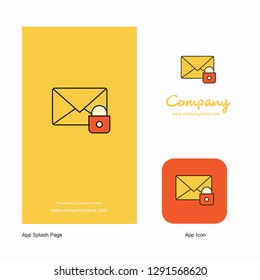 Secure mail Company Logo App Icon and Splash Page Design. Creative Business App Design Elements