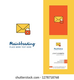 Secure mail Creative Logo and business card. vertical Design Vector