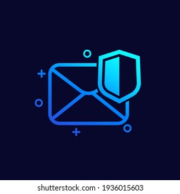 secure mail, email icon for web