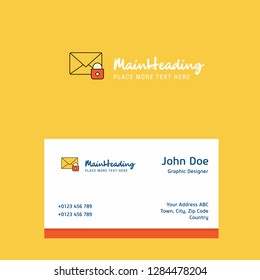 Secure mail logo Design with business card template. Elegant corporate identity. - Vector