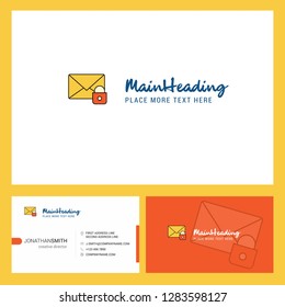 Secure mail Logo design with Tagline & Front and Back Busienss Card Template. Vector Creative Design