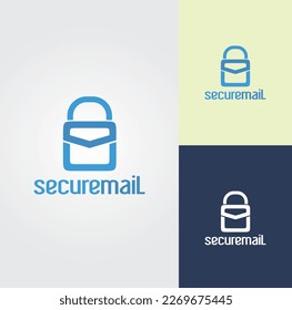 Secure Mail Logo Design Vector 