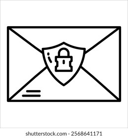 Secure Messaging Icon Element For Design