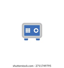 Sicheres Metall Finanzspeicher Sichere Einzahlung Symbol