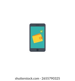 Secure mobile wallet and digital payment system displayed on a smartphone screen, indicating seamless online finance.