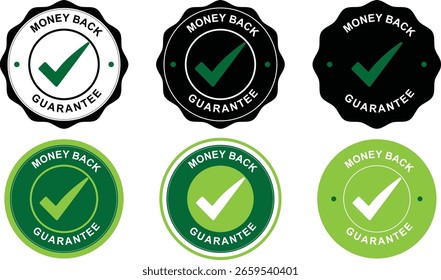 Sichere Geld-zurück-Garantie-Badges für Rückgaberichtlinien des Kunden