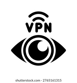 Secure Multimedia Streaming VPN Eye Graphic Icon Vector Design Art