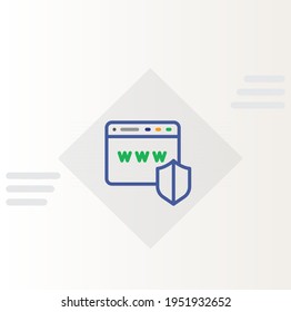 Fondo aislado del icono de dominio múltiple seguro