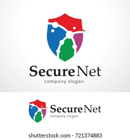 Secure Net Logo Template Design Vector, Emblem, Design Concept, Creative Symbol, Icon