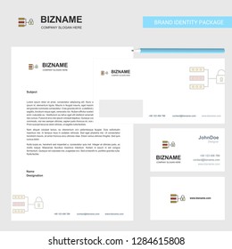 Secure network Business Letterhead, Envelope and visiting Card Design vector template