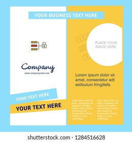 Secure network Company Brochure Template. Vector Busienss Template
