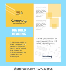Secure network Company Brochure Title Page Design. Company profile, annual report, presentations, leaflet Vector Background