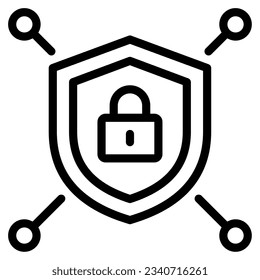 Secure Network Icon illustration, for uiux web, app, infographic, etc