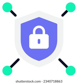 Secure Network Icon illustration, for uiux web, app, infographic, etc