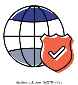 Secure Network Security Vector Icon Depicting Firewall Protection And Cyber Defense