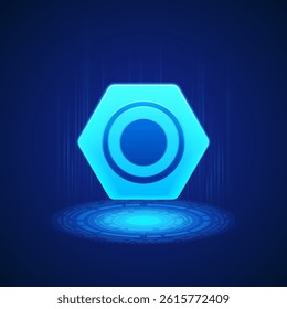 Secure Nut Icon symbolizing fastening, stability, and mechanical integrity. Ideal for content related to hardware, machinery, construction, and engineering