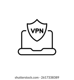 Secure Online Access: Conceptual VPN icon for Encrypted Connections