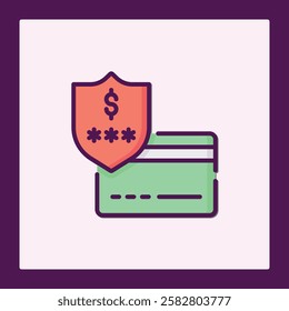 Secure Online Payment Icon: Credit Card Protection