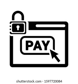 Secure online payment icon/Guaranteed  payment