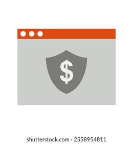 Secure online payment illustrated on white background