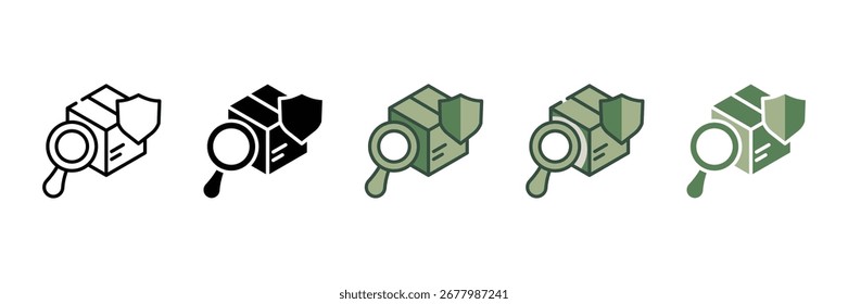 secure package check icon set multiple collection