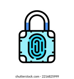 secure padlock color icon vector. secure padlock sign. isolated symbol illustration