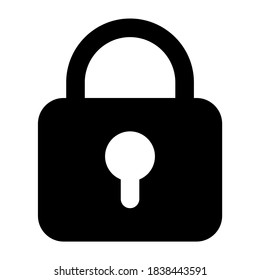 Proteger con un candado, diseño de iconos glifos 
