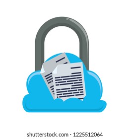secure padlock isolated icon